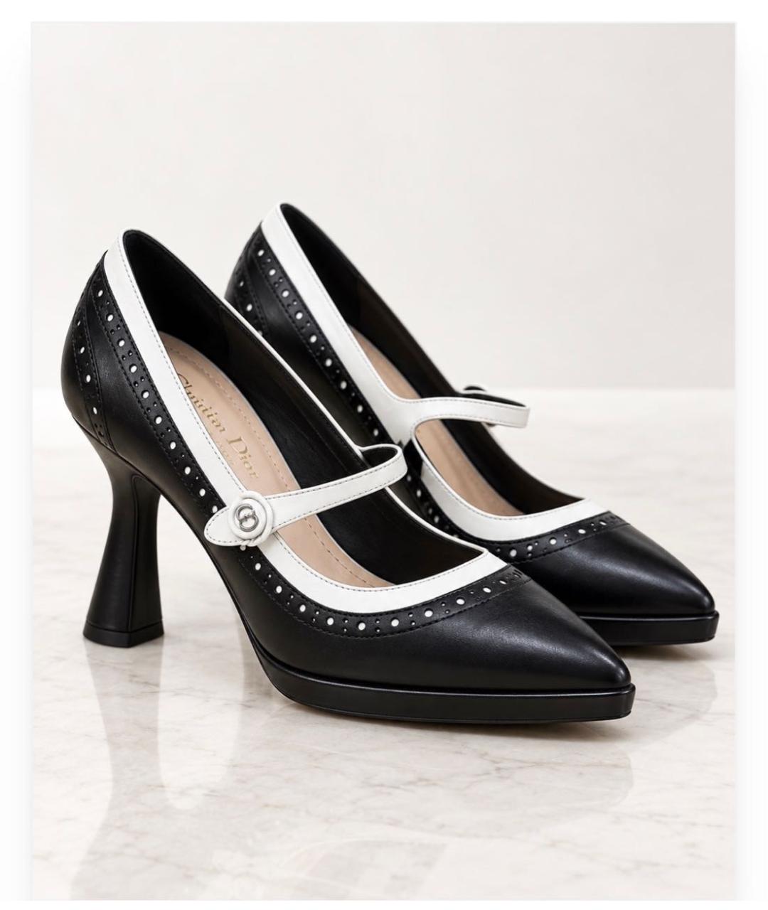 CHRISTIAN DIOR Черные кожаные туфли, фото 4