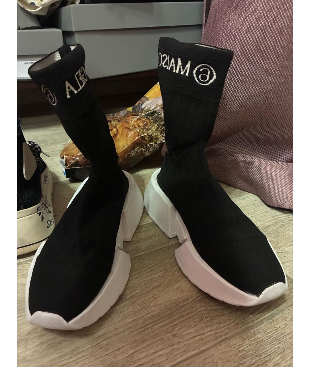 MM6 MAISON MARGIELA Черные текстильные кроссовки, фото 2