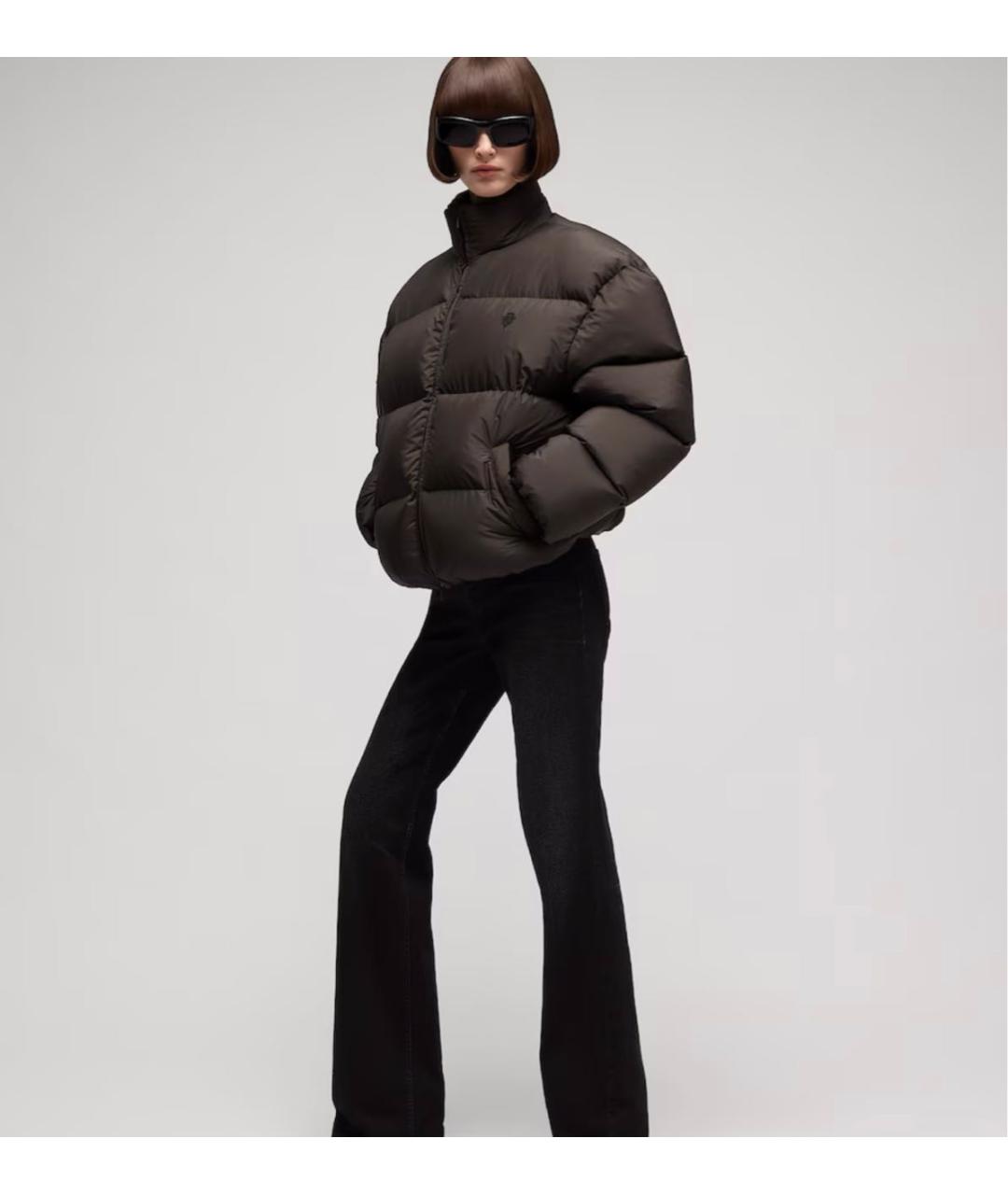 GUCCI Коричневый полиэстеровый пуховик, фото 2