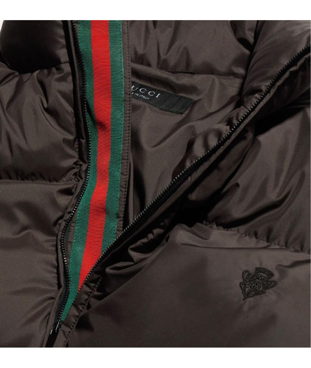 GUCCI Коричневый полиэстеровый пуховик, фото 5