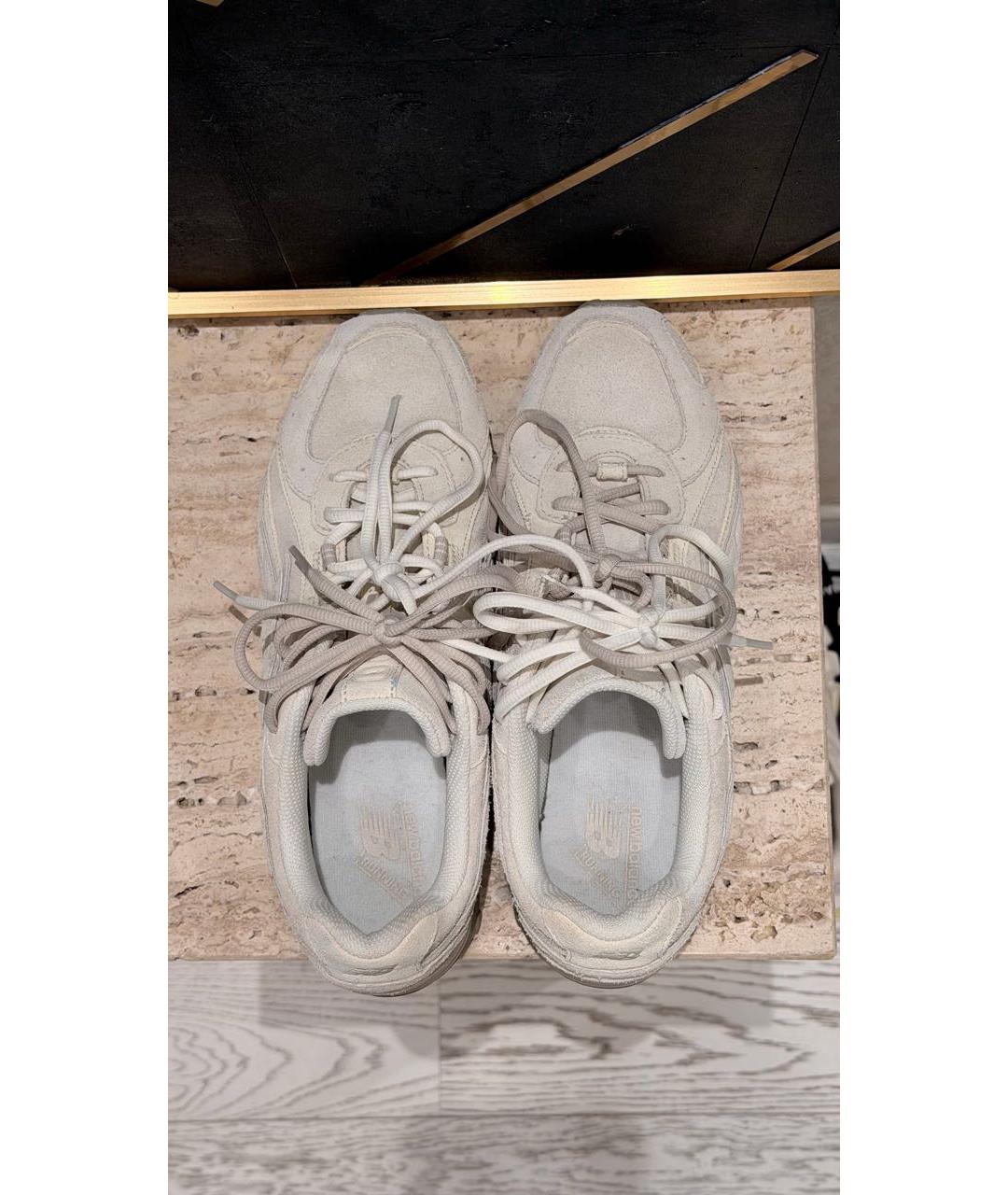 NEW BALANCE Белые замшевые низкие кроссовки / кеды, фото 3
