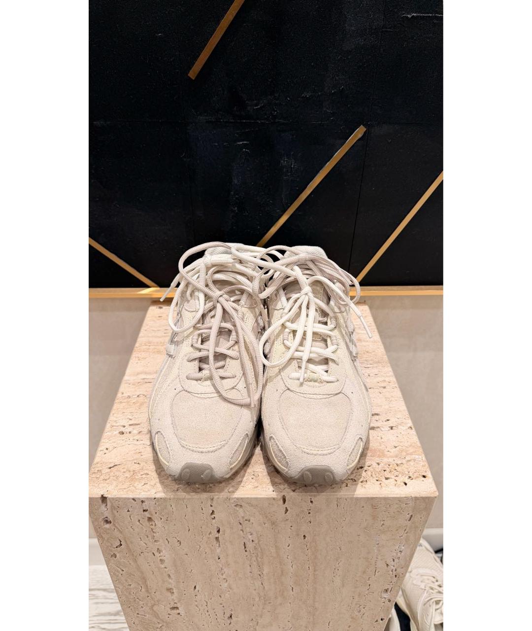 NEW BALANCE Белые замшевые низкие кроссовки / кеды, фото 2