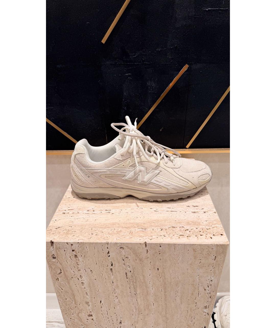 NEW BALANCE Белые замшевые низкие кроссовки / кеды, фото 6