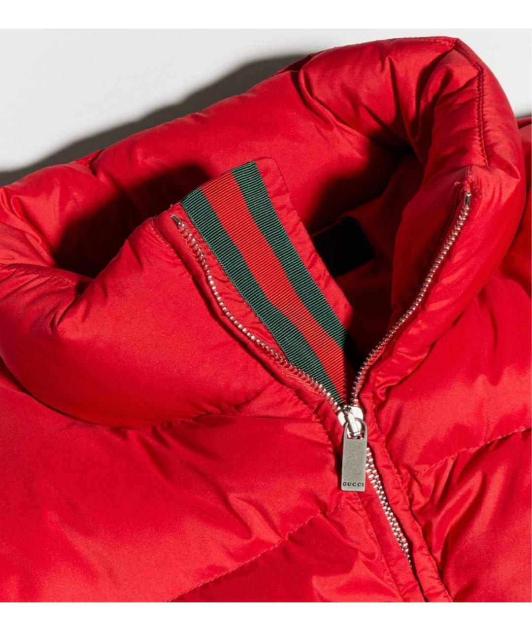 GUCCI Красный полиэстеровый пуховик, фото 6