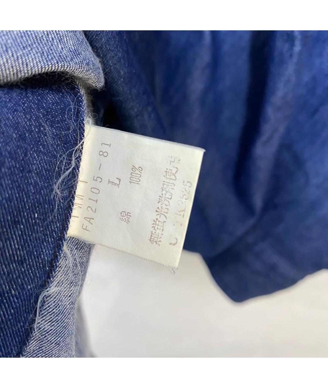 ISSEY MIYAKE Синяя хлопковая кэжуал рубашка, фото 8
