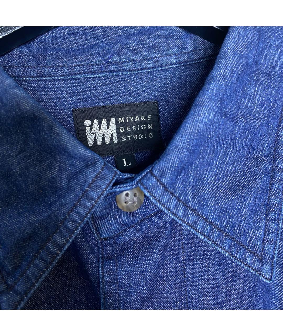 ISSEY MIYAKE Синяя хлопковая кэжуал рубашка, фото 5