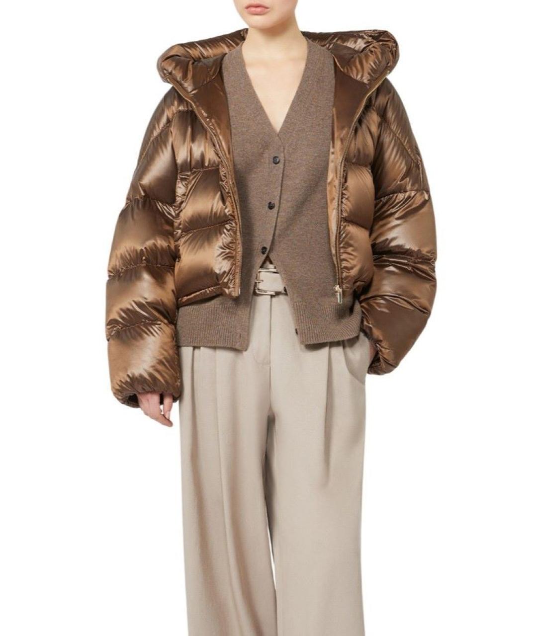 MAX MARA Коричневый пуховик, фото 10
