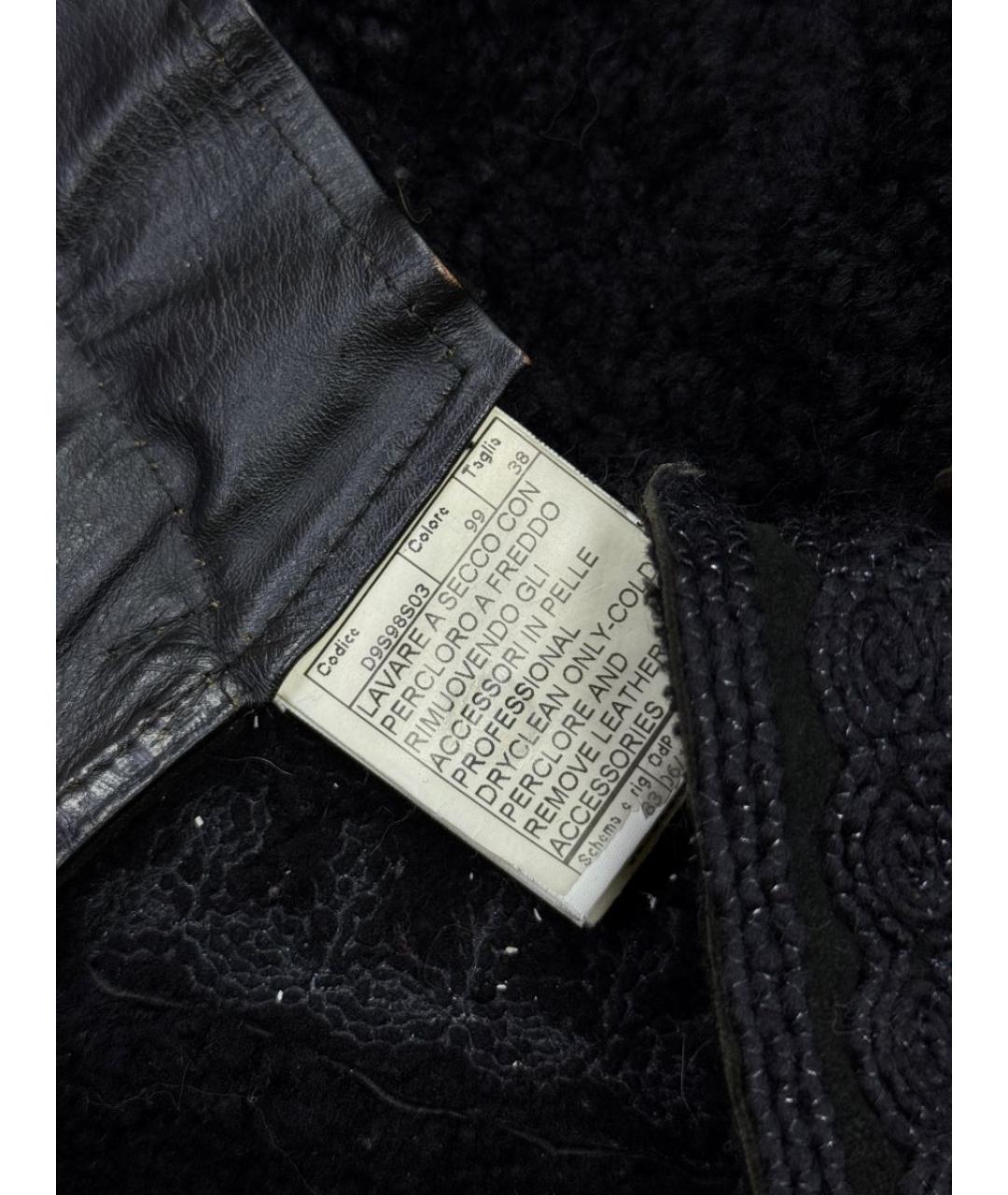 ERMANNO SCERVINO Черная меховая дубленка, фото 5