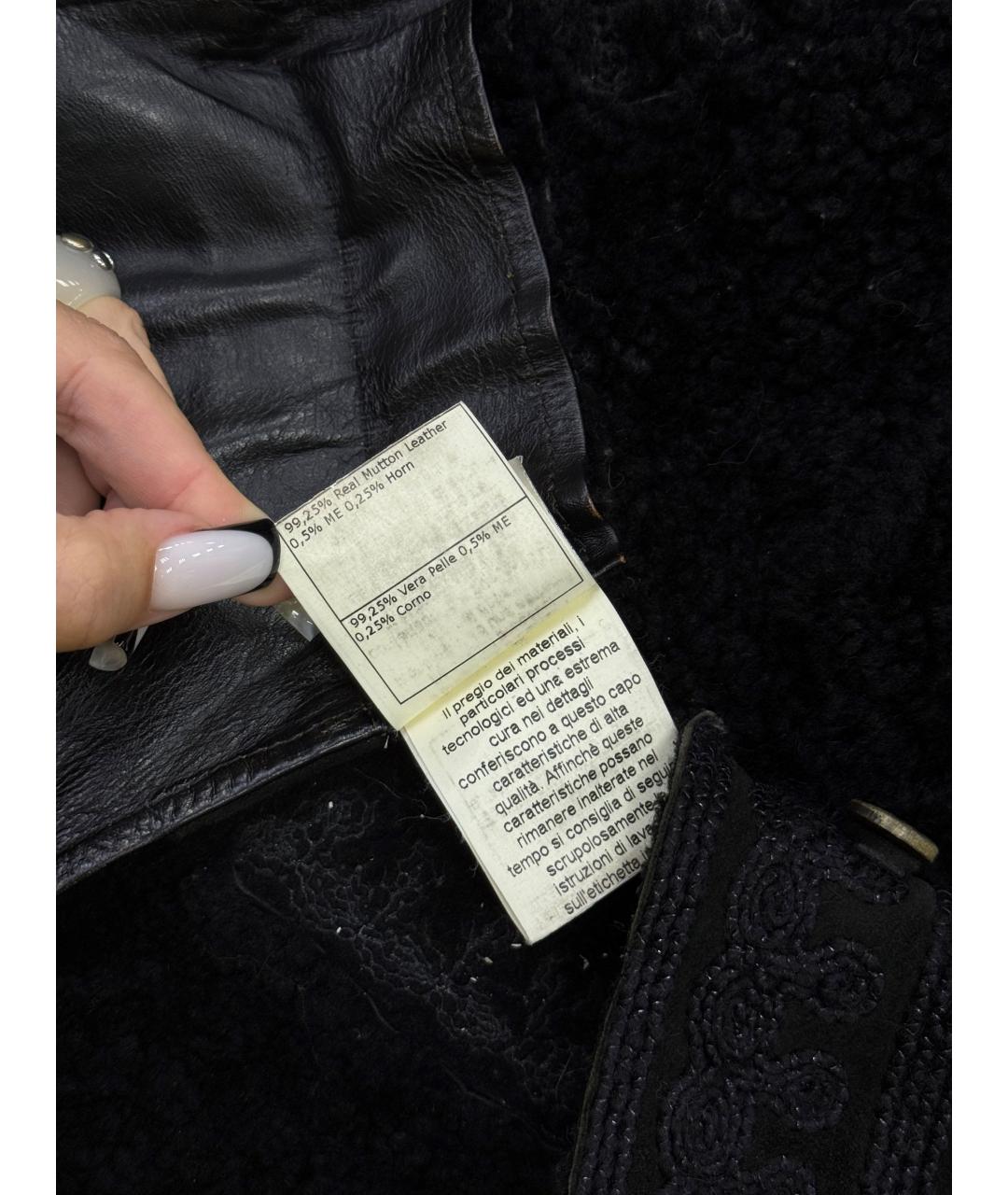 ERMANNO SCERVINO Черная меховая дубленка, фото 7