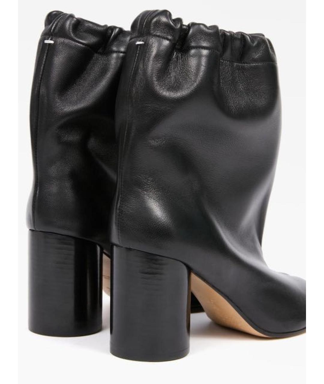 MAISON MARGIELA Черные кожаные ботильоны, фото 3