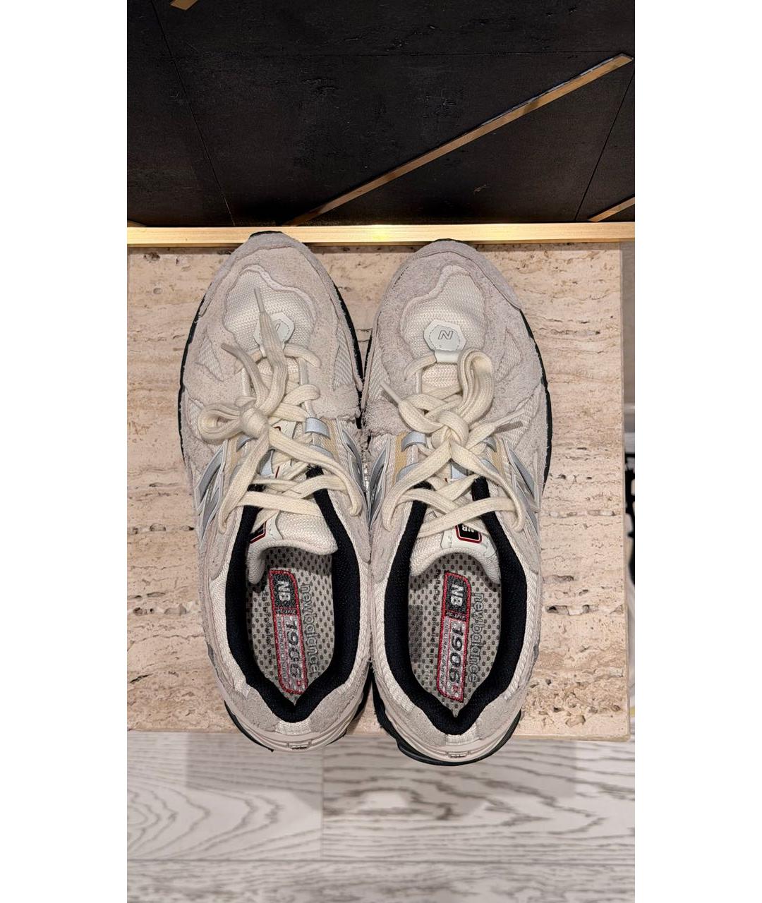 NEW BALANCE Белые замшевые низкие кроссовки / кеды, фото 3