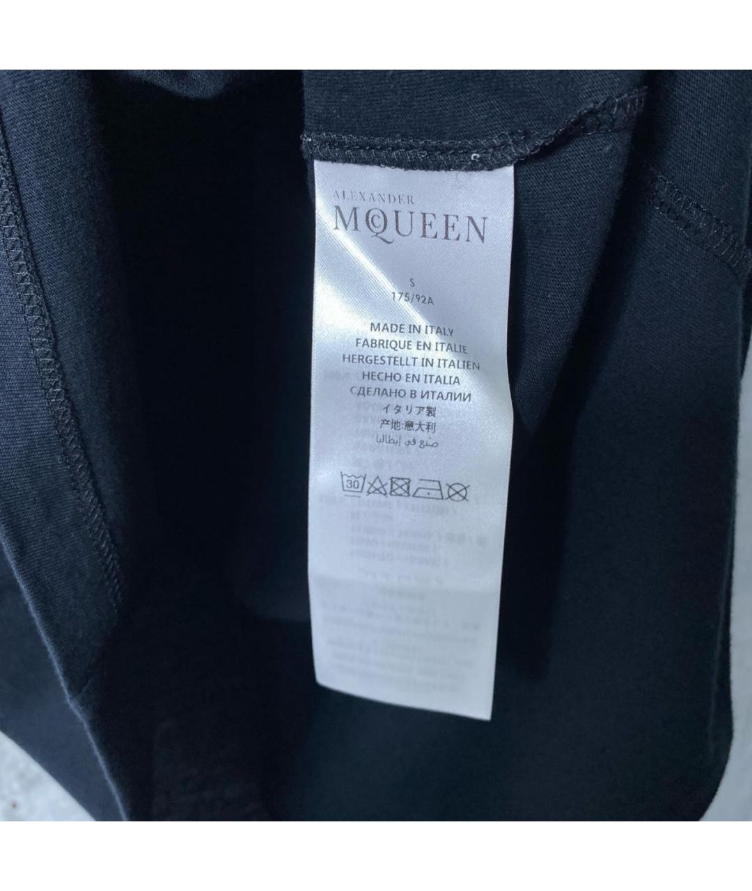 ALEXANDER MCQUEEN Черная хлопковая футболка, фото 6