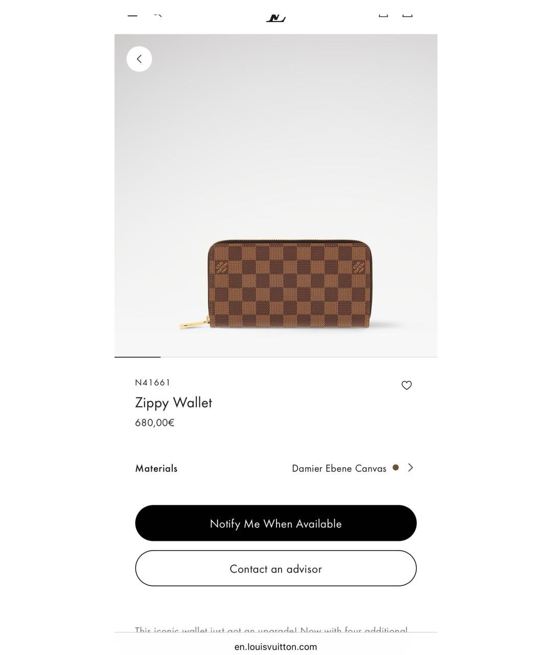 LOUIS VUITTON Коричневый кошелек, фото 4