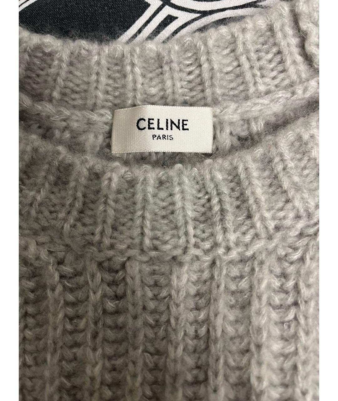 CELINE Серый кашемировый джемпер / свитер, фото 3