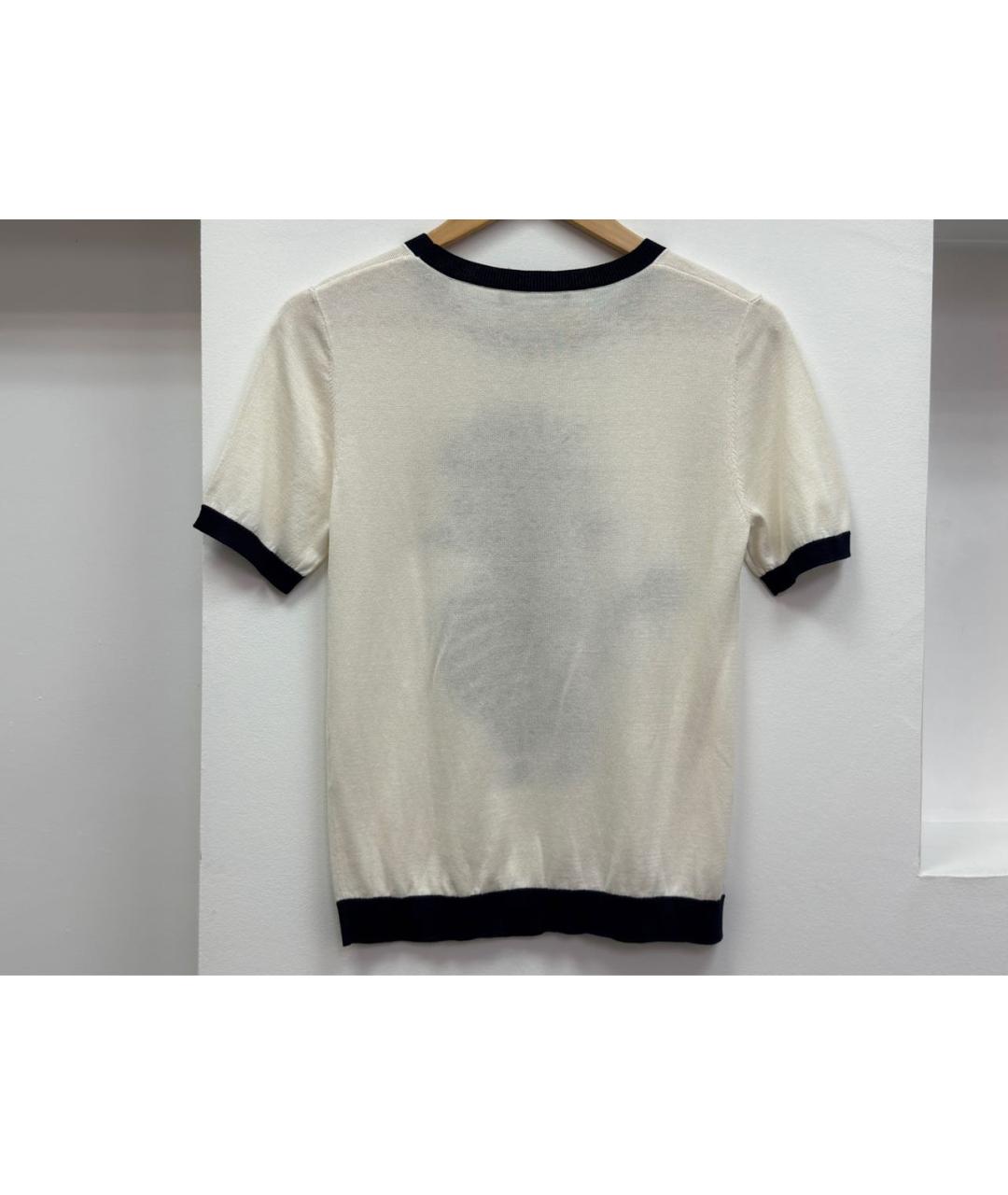 MAX MARA Белая хлопковая футболка, фото 2