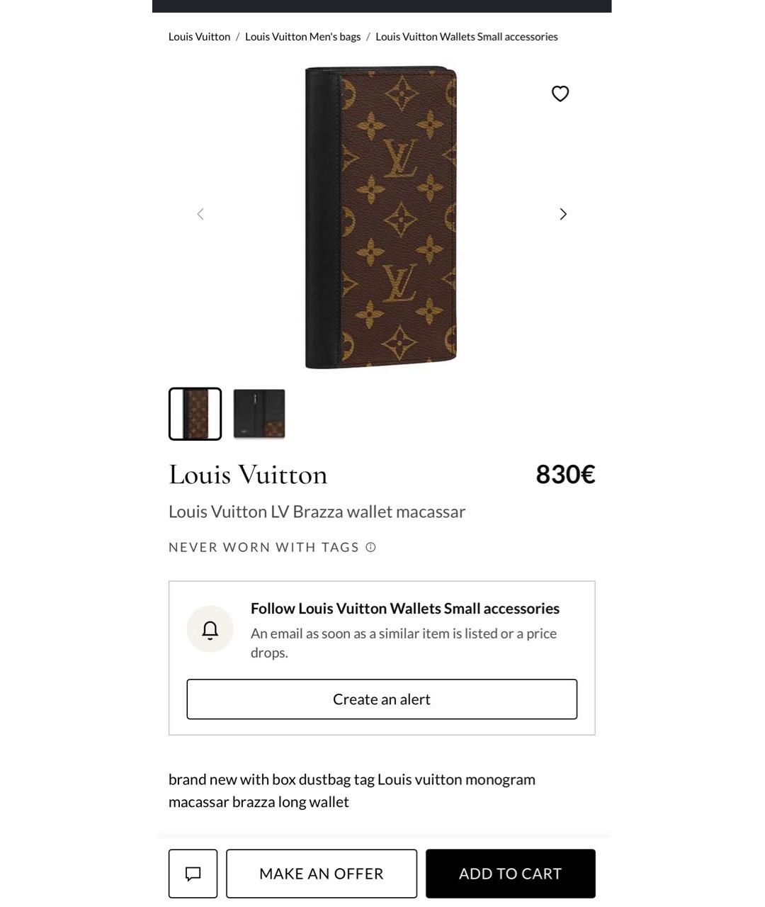 LOUIS VUITTON Кошелек, фото 4