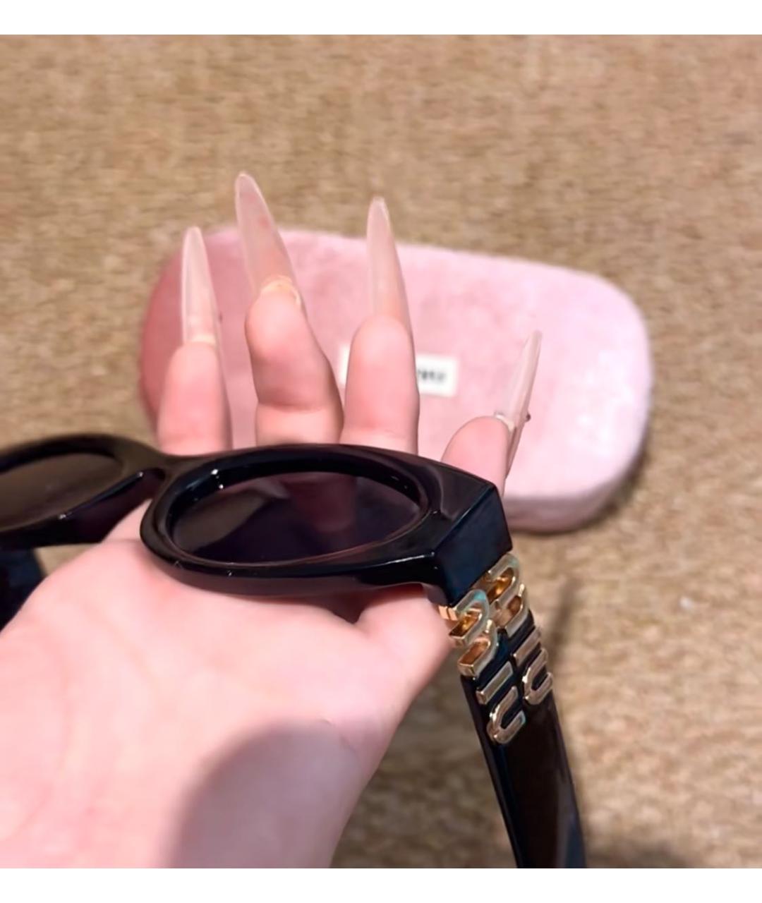 MIU MIU Черные солнцезащитные очки, фото 4