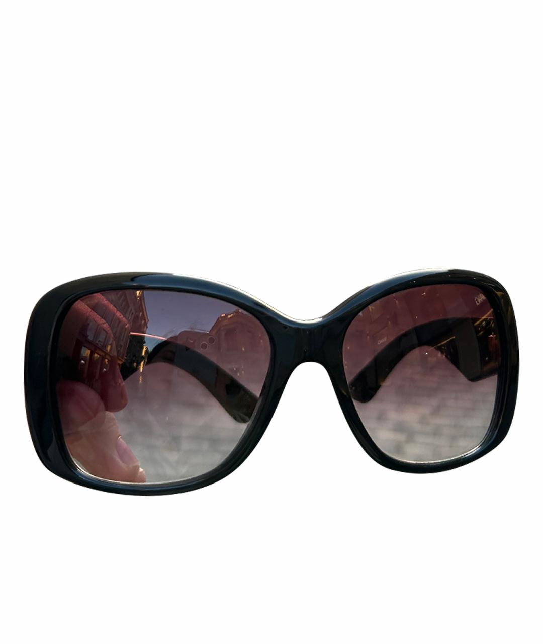 PRADA Черные пластиковые солнцезащитные очки, фото 1