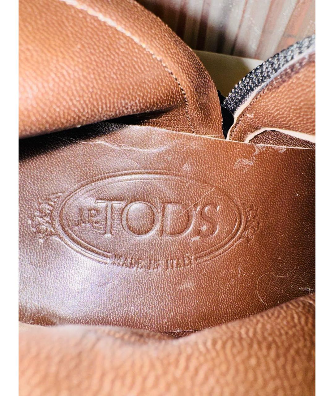 TOD'S Коричневые замшевые ботильоны, фото 5