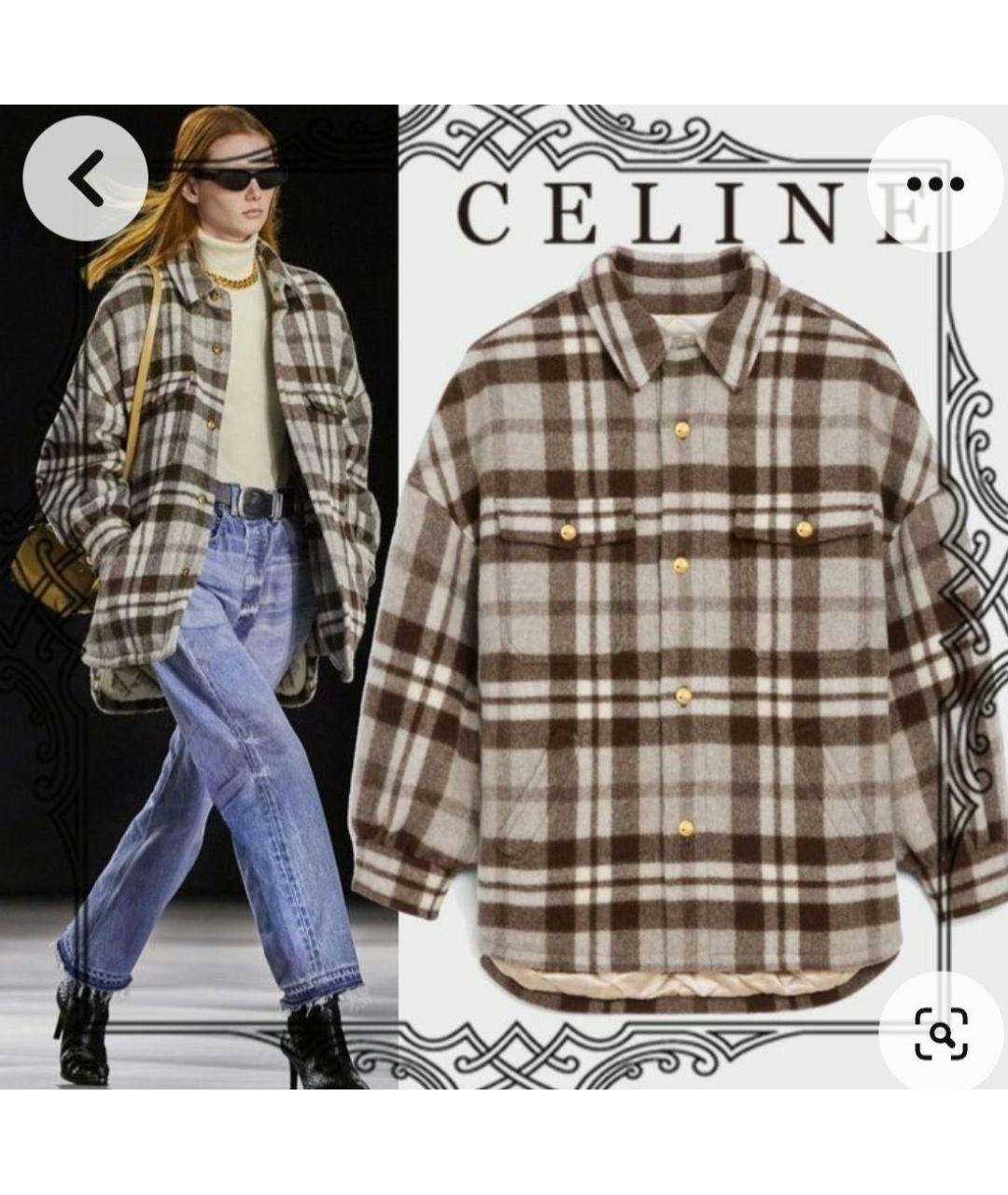 CELINE Бежевое шерстяное пальто, фото 8