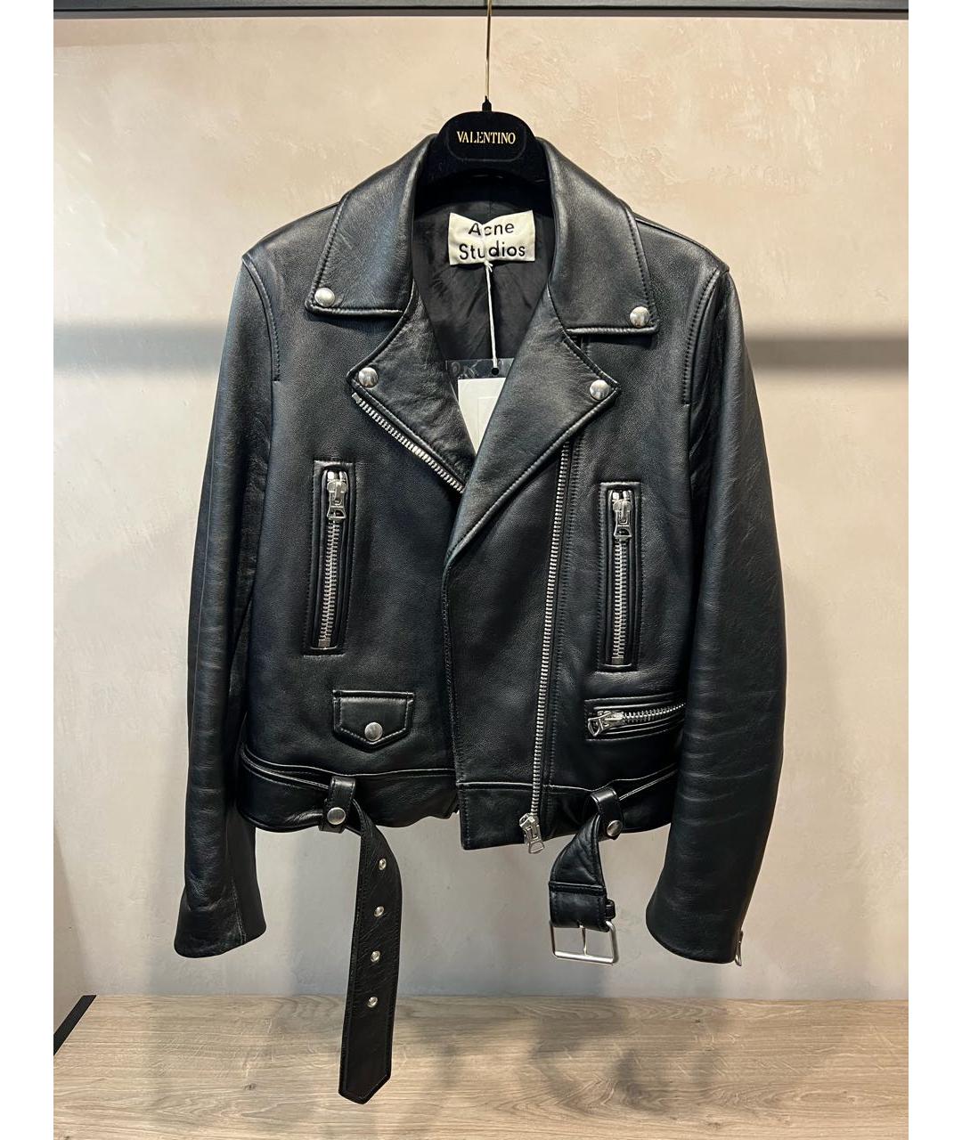 ACNE STUDIOS Черная кожаная куртка, фото 2