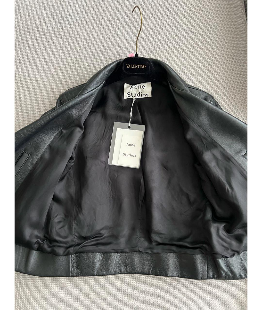 ACNE STUDIOS Черная кожаная куртка, фото 4