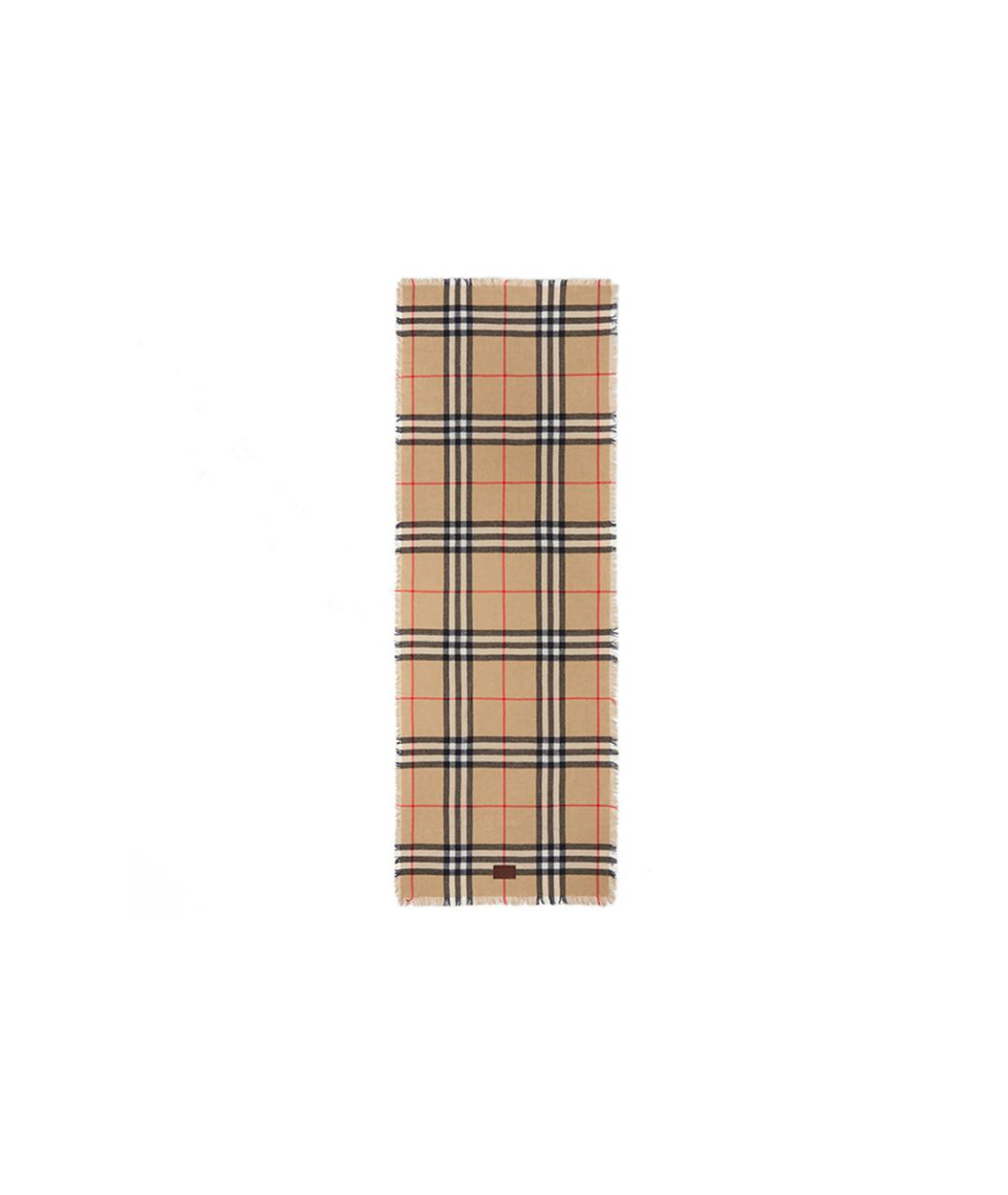 BURBERRY Бежевый кашемировый шарф, фото 3