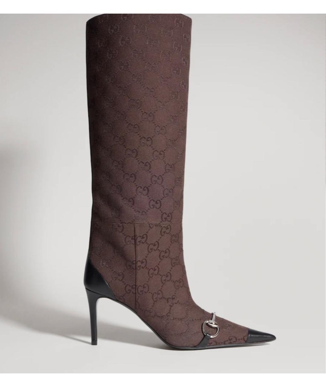 GUCCI Коричневые сапоги, фото 6
