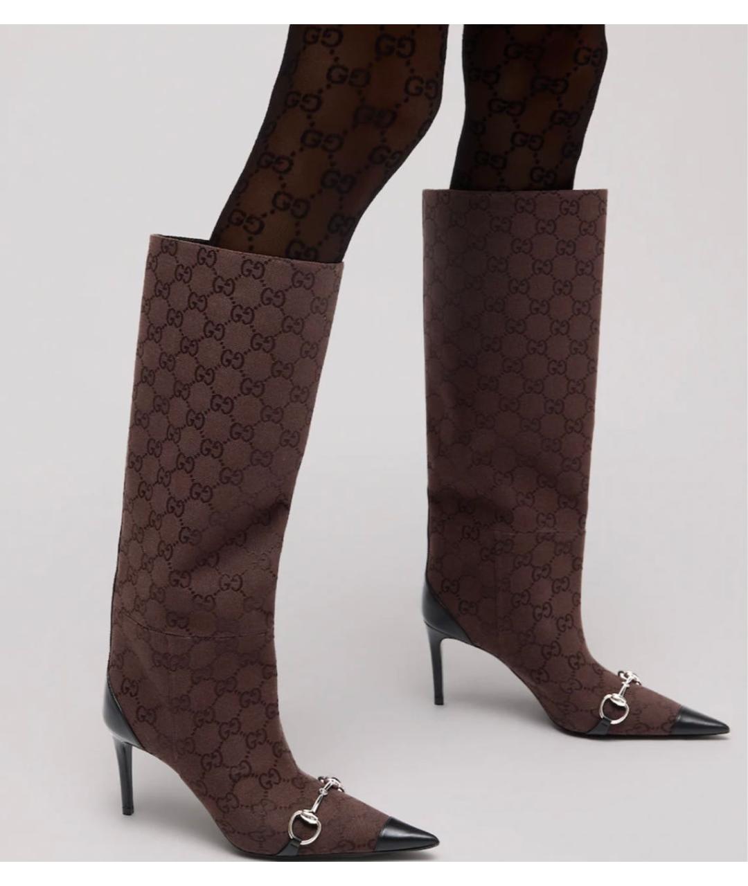 GUCCI Коричневые сапоги, фото 3