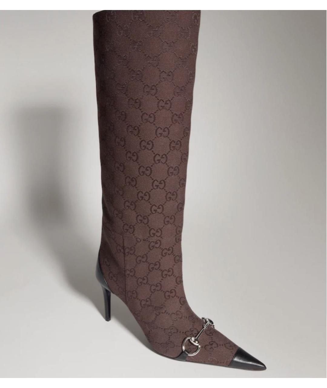 GUCCI Коричневые сапоги, фото 4