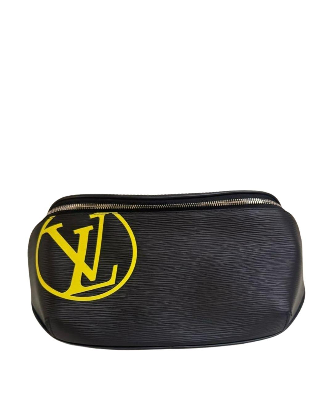 LOUIS VUITTON Черная кожаная поясная сумка, фото 1