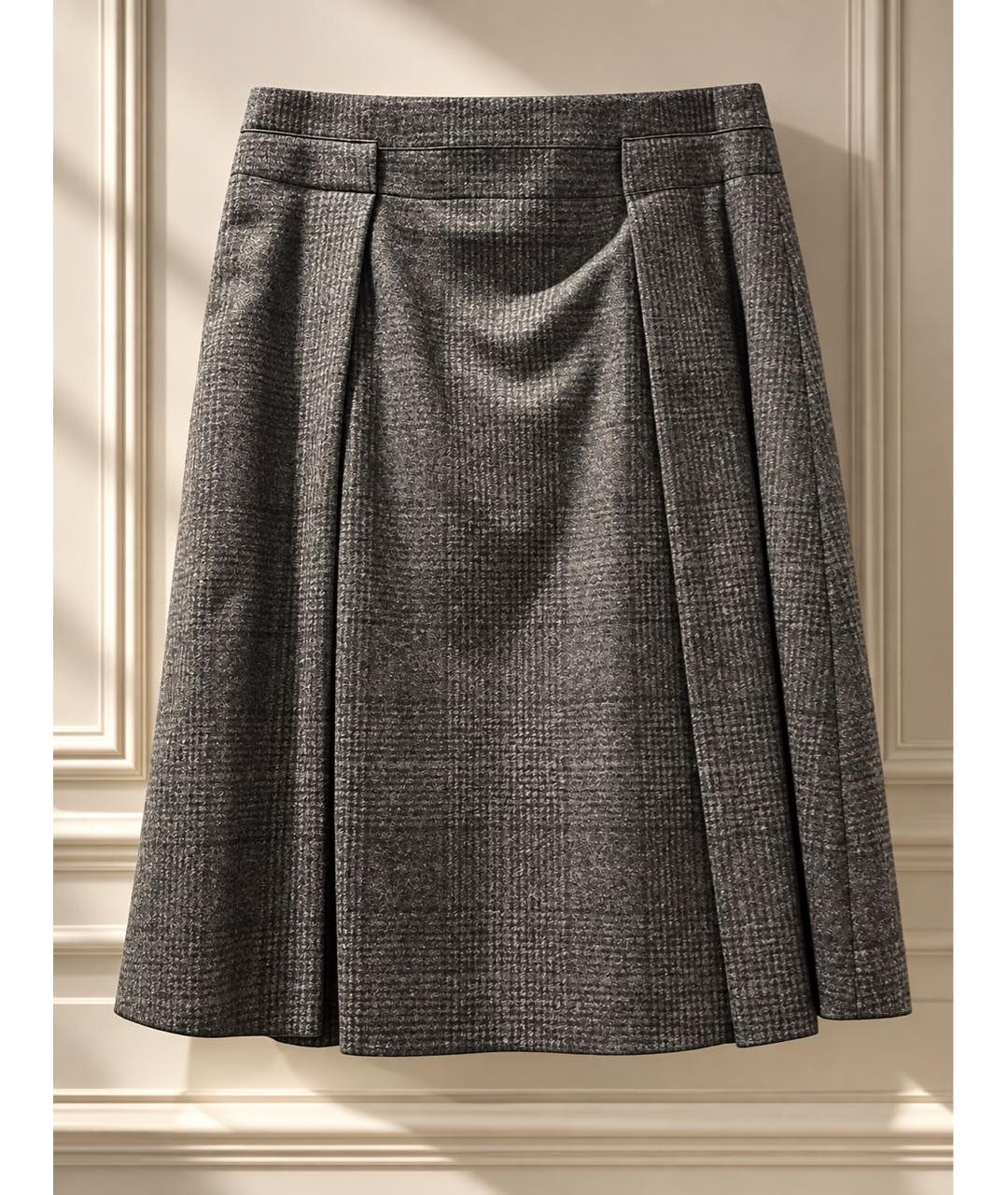 FERRAGAMO Шерстяная юбка миди, фото 7