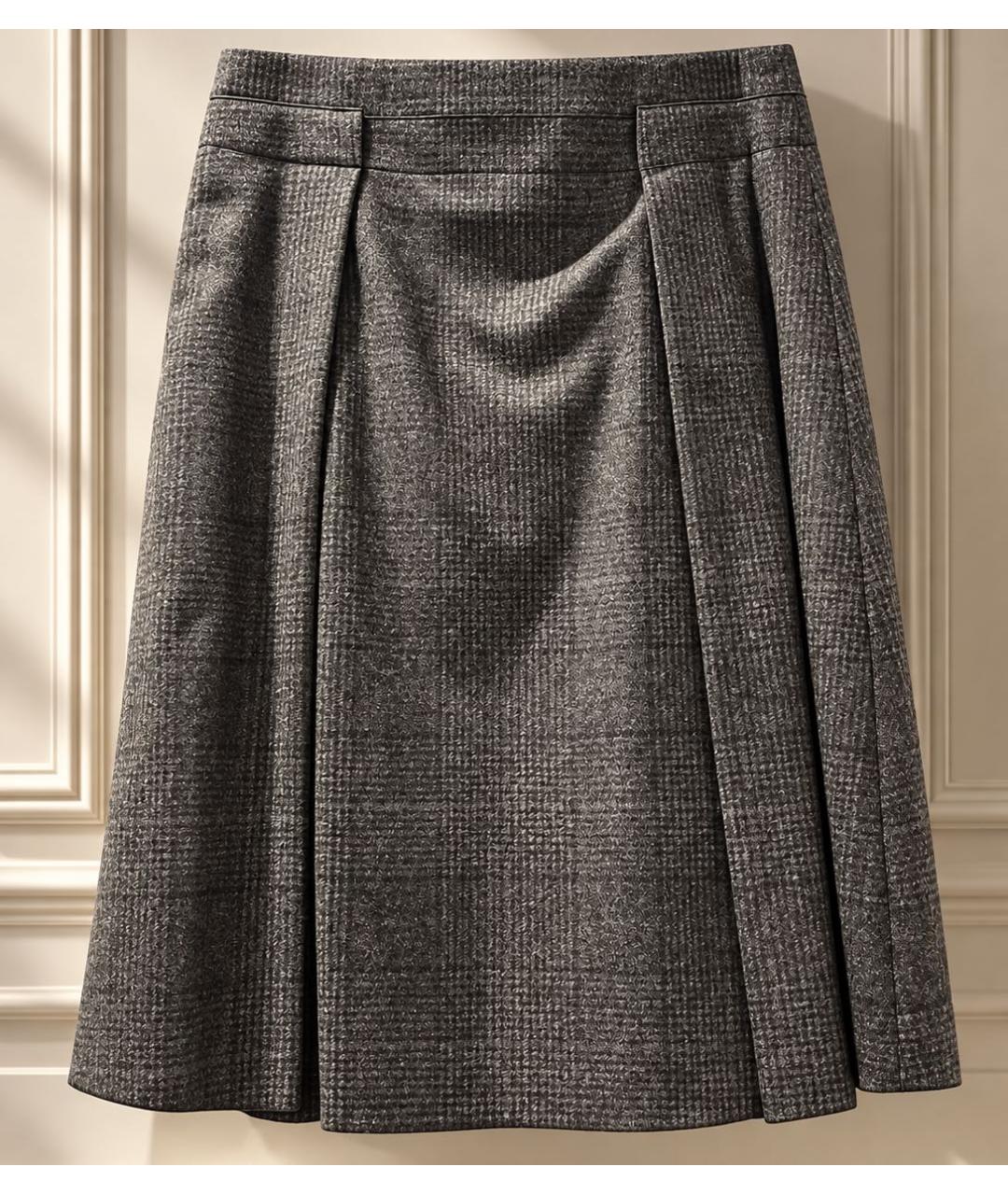 FERRAGAMO Шерстяная юбка миди, фото 2