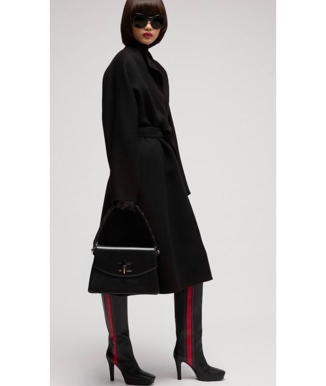 GUCCI Черные кожаные сапоги, фото 2