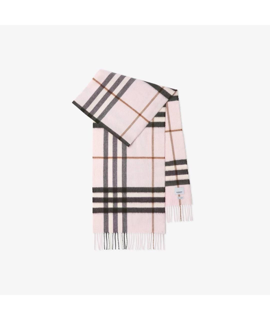 BURBERRY Розовый кашемировый шарф, фото 6