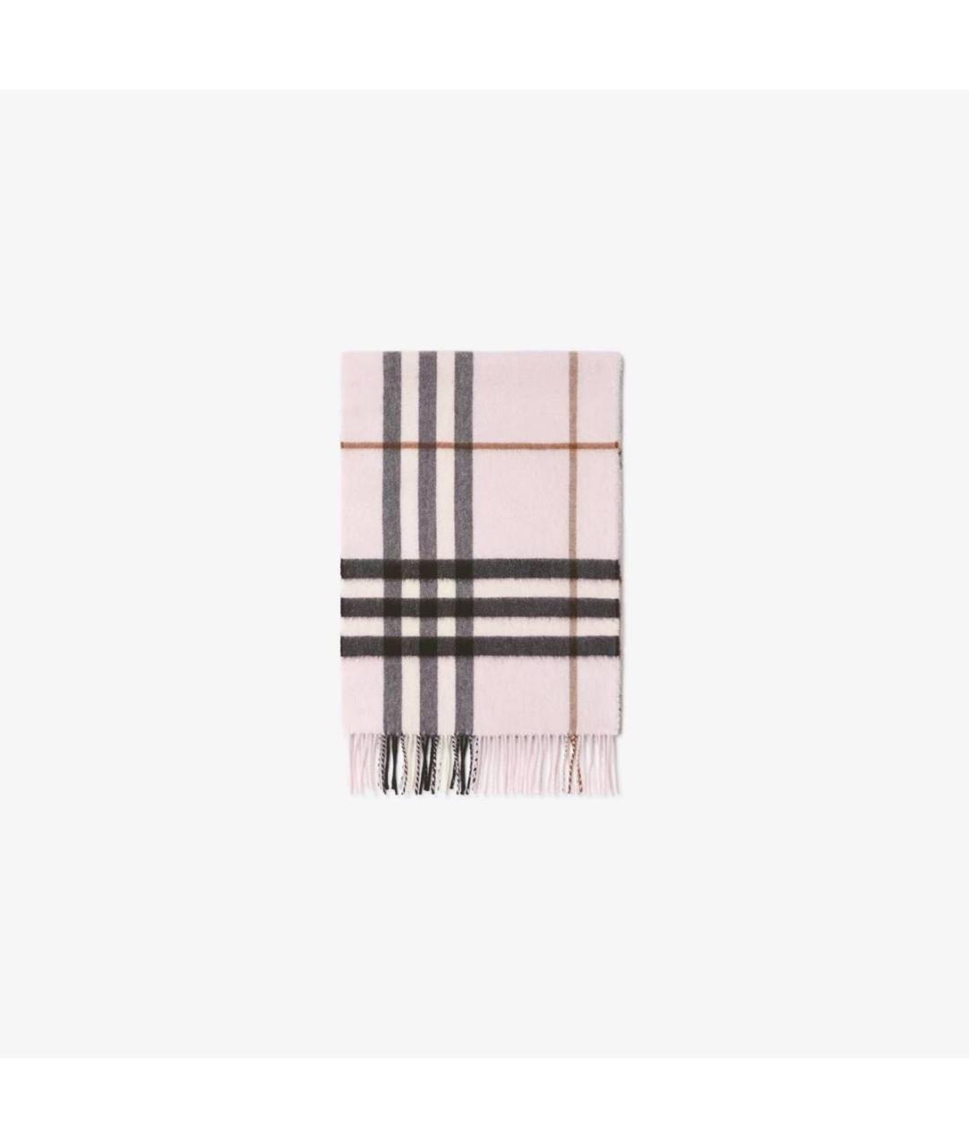 BURBERRY Розовый кашемировый шарф, фото 3