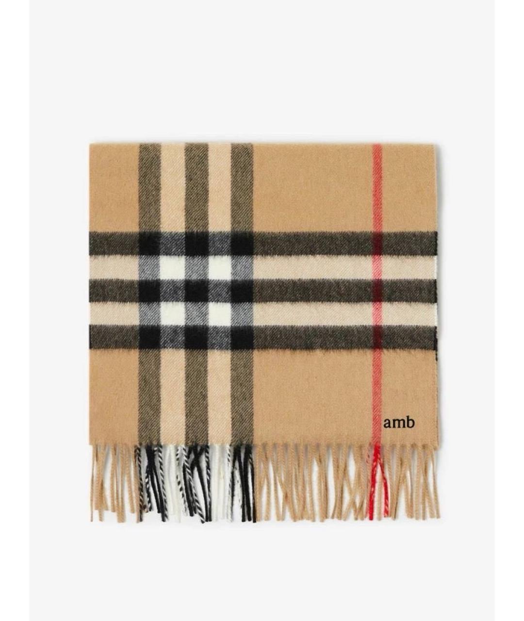 BURBERRY Бежевый кашемировый шарф, фото 2