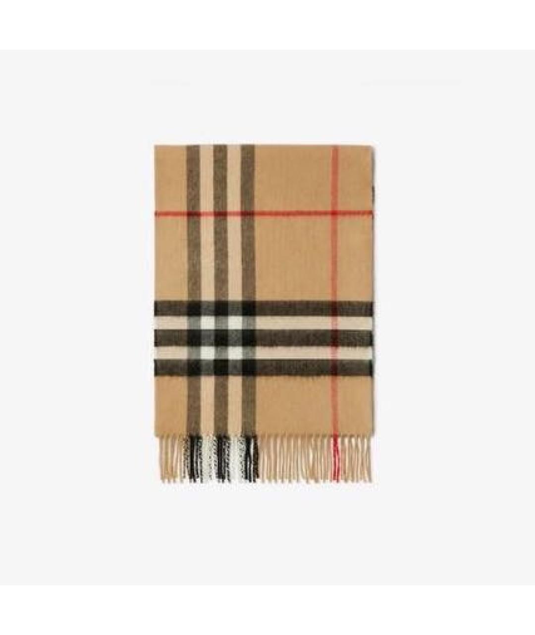 BURBERRY Бежевый кашемировый шарф, фото 3