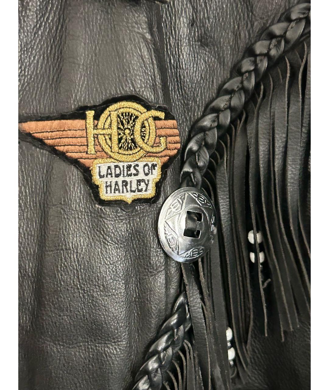 Harley Davidson Черная кожаная куртка, фото 4