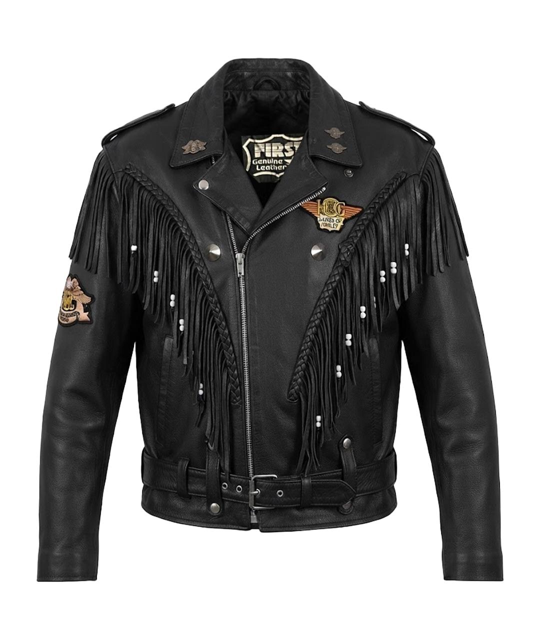 Harley Davidson Черная кожаная куртка, фото 1