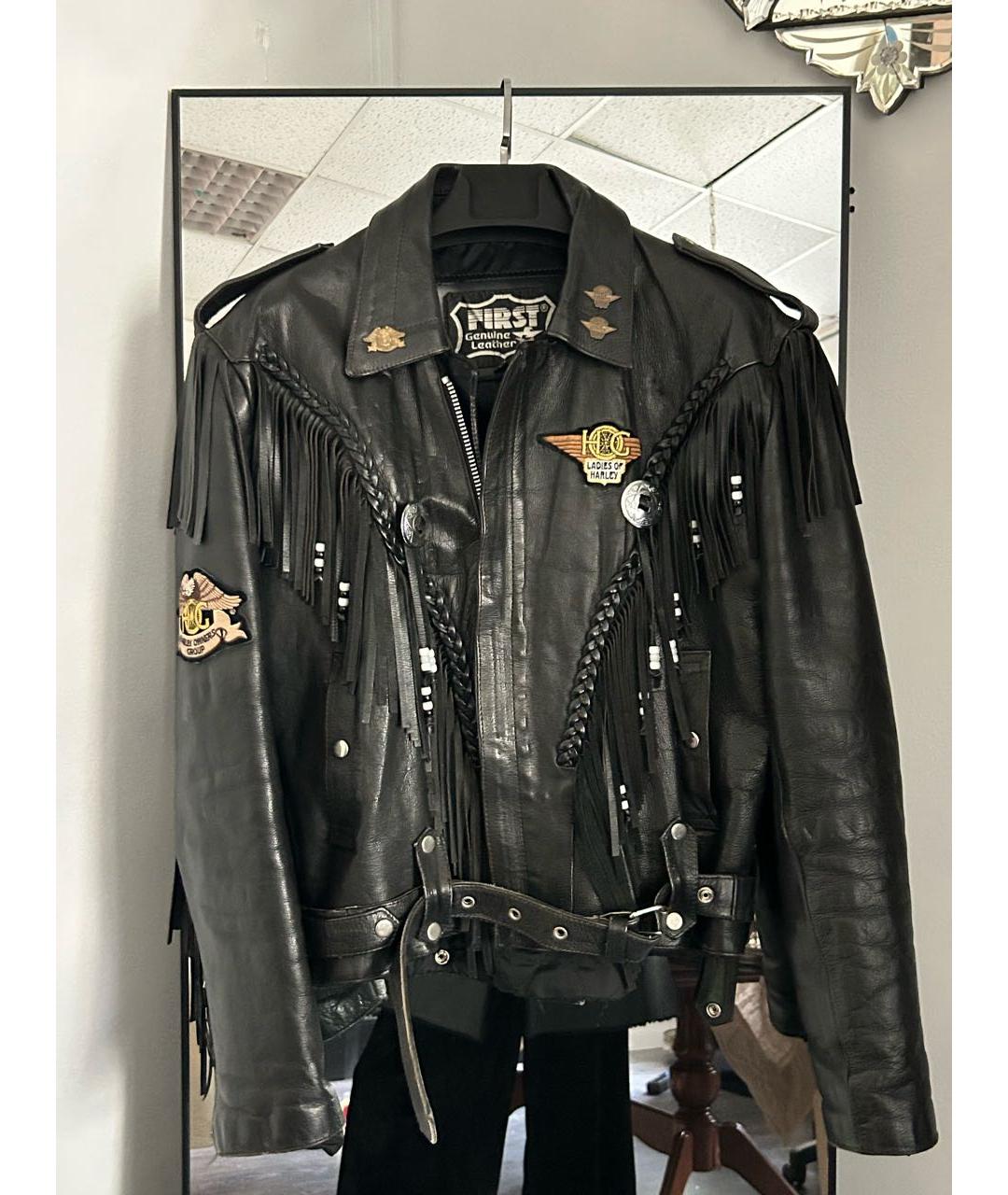 Harley Davidson Черная кожаная куртка, фото 8