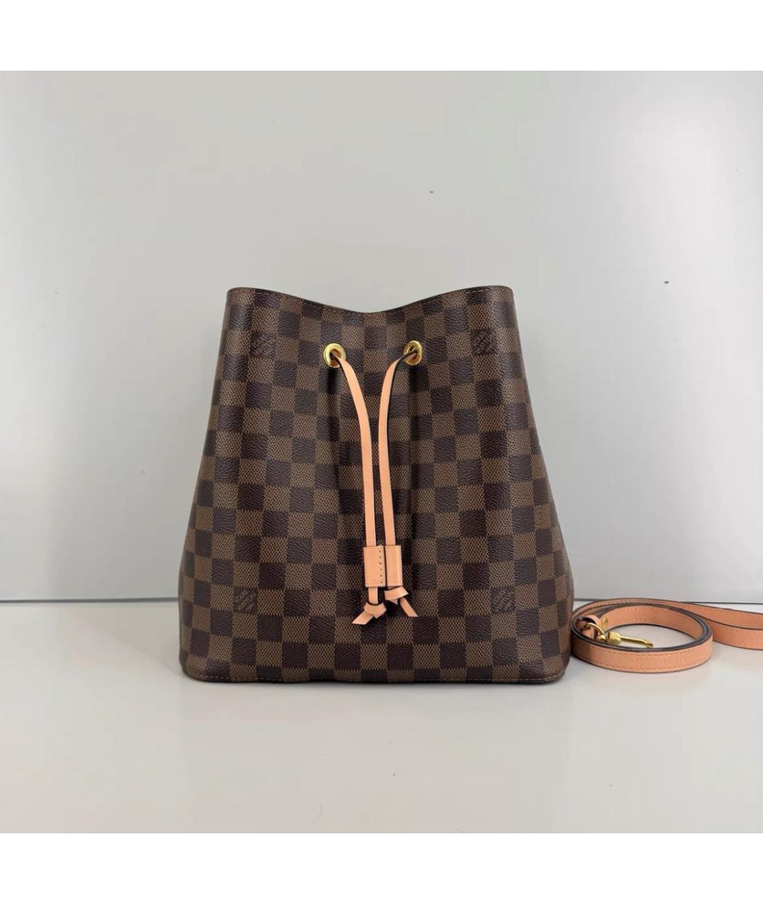 LOUIS VUITTON Коричневая сумка через плечо из канвы, фото 2