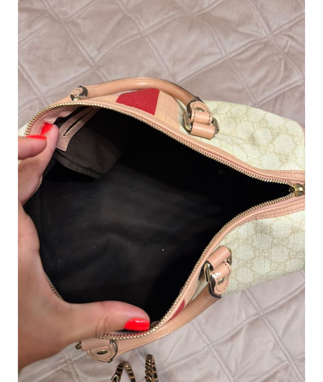 GUCCI Сумка с короткими ручками из канвы, фото 4