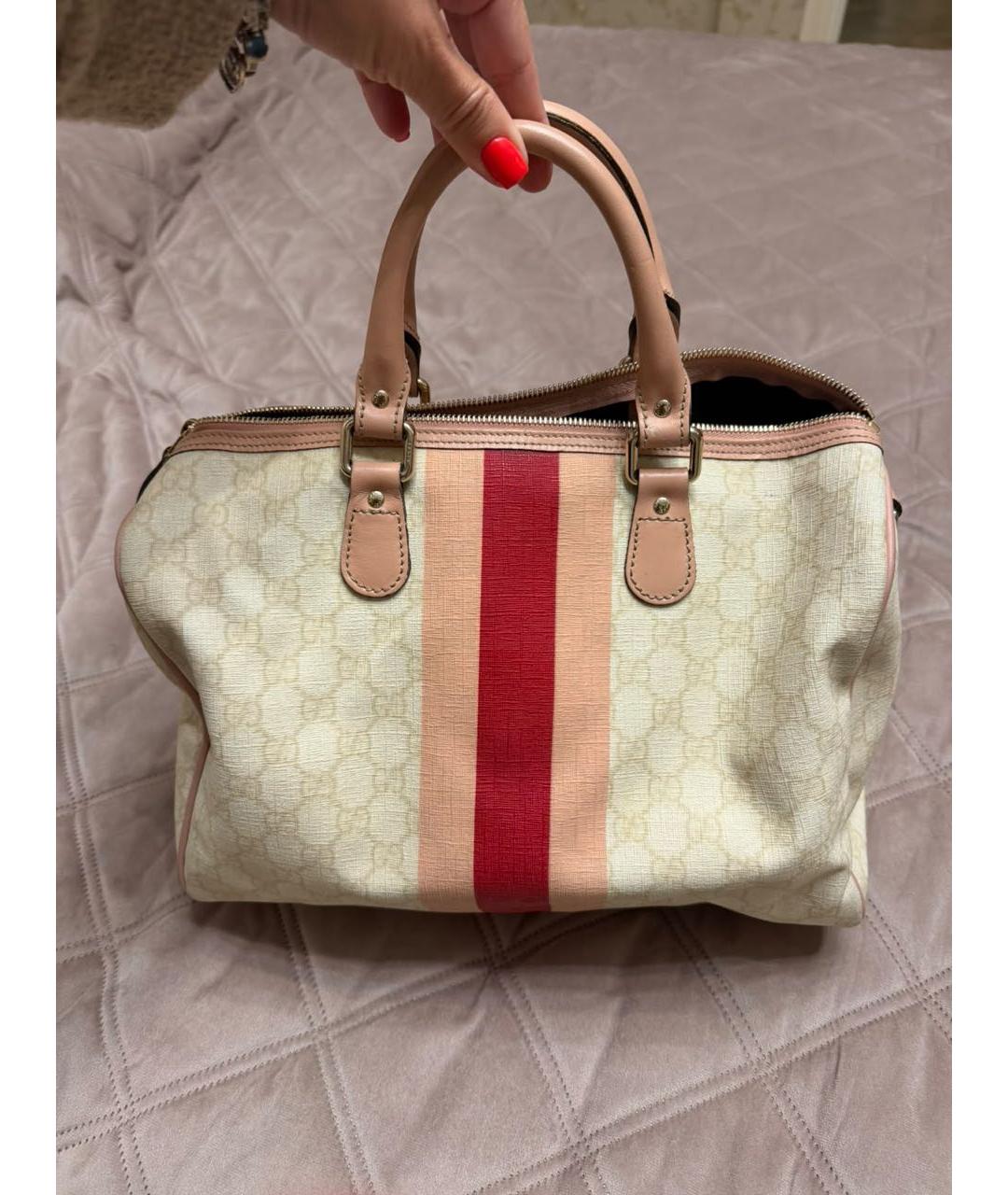 GUCCI Сумка с короткими ручками из канвы, фото 2