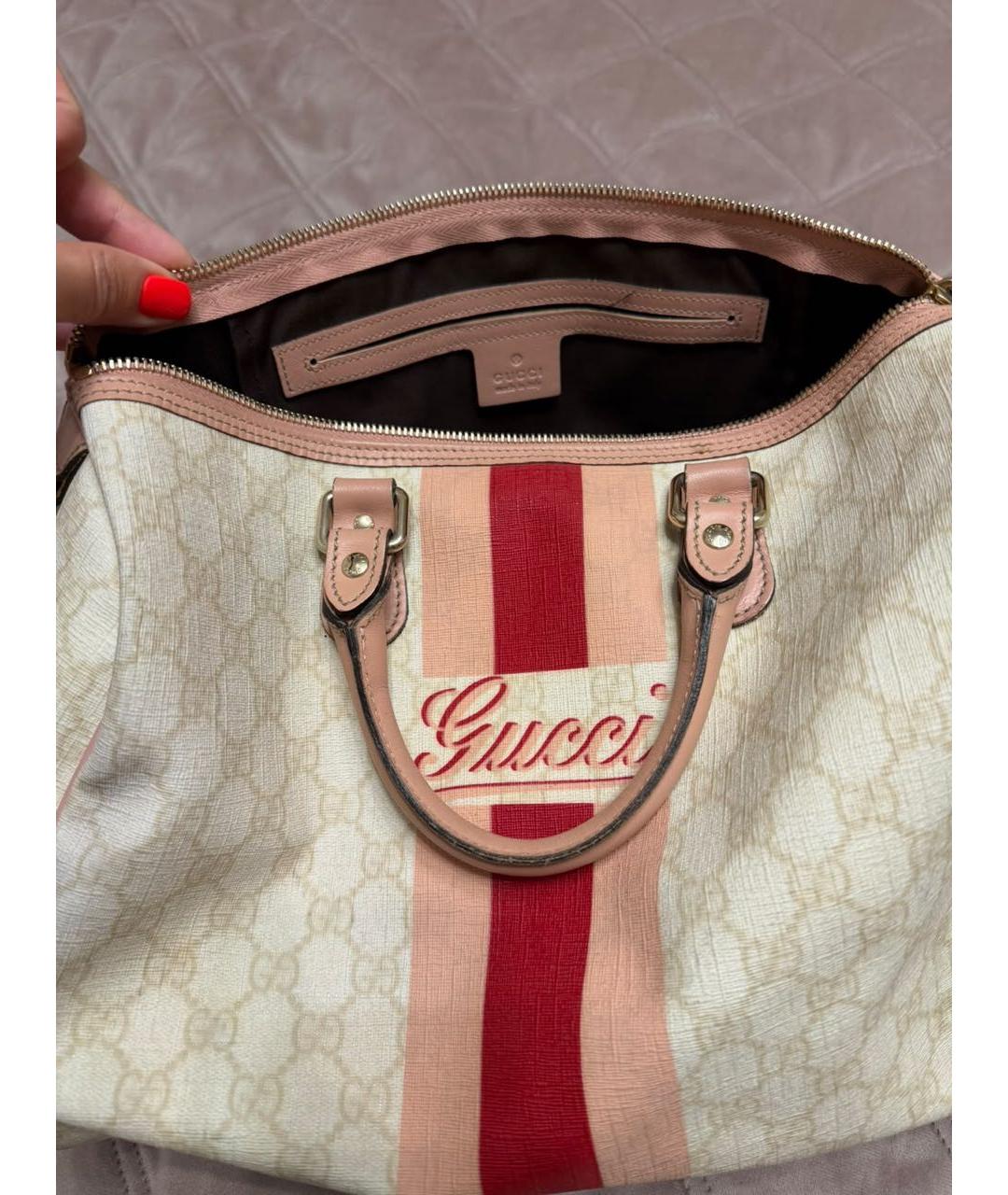 GUCCI Сумка с короткими ручками из канвы, фото 3