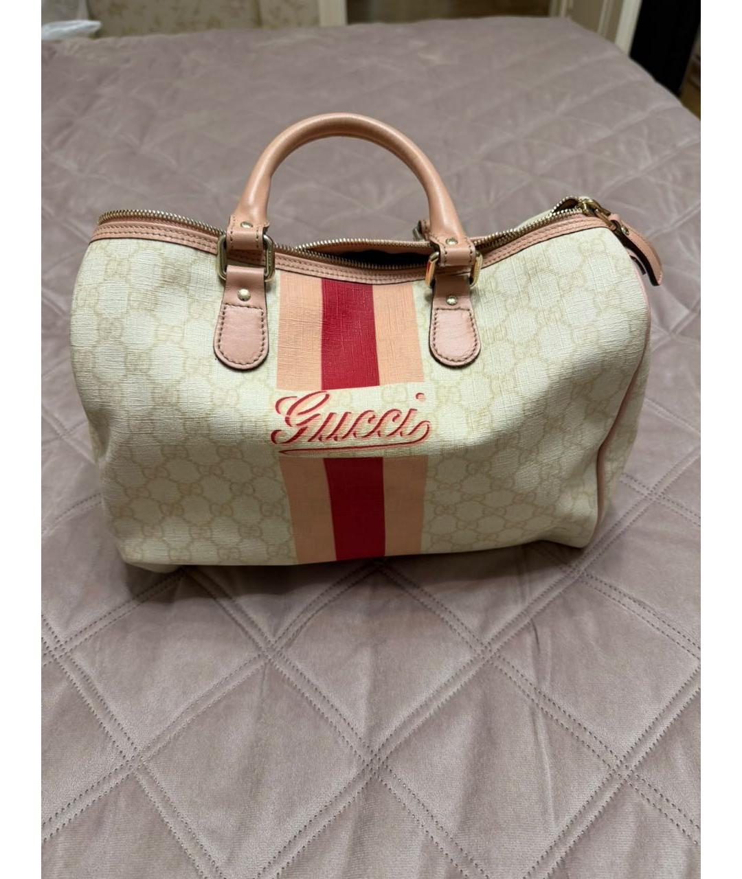 GUCCI Сумка с короткими ручками из канвы, фото 5