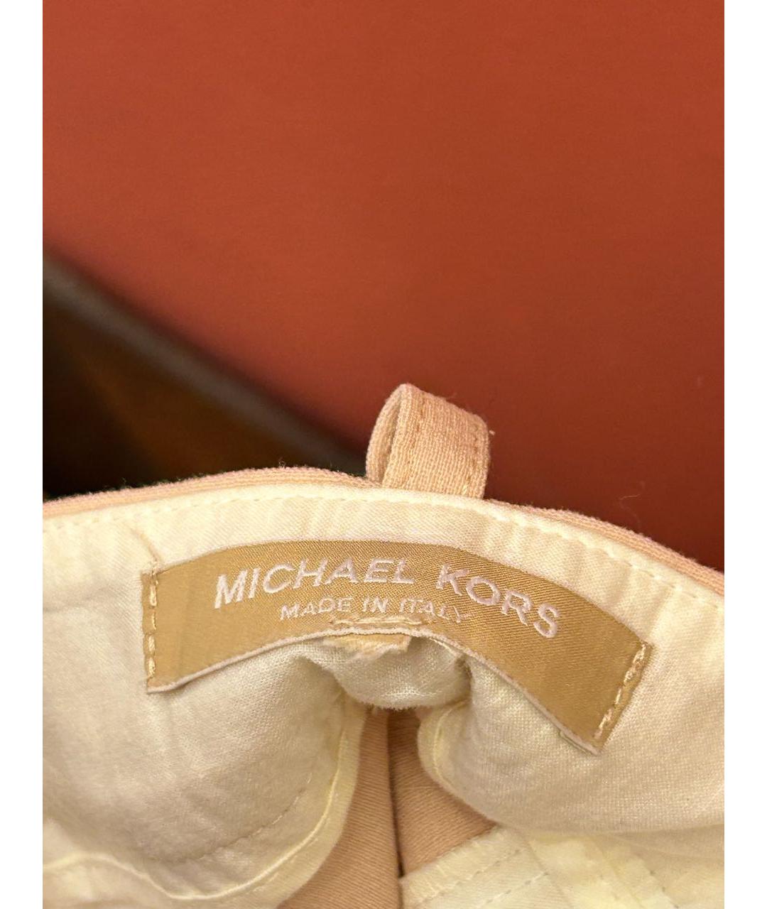 MICHAEL KORS Бежевые прямые брюки, фото 6