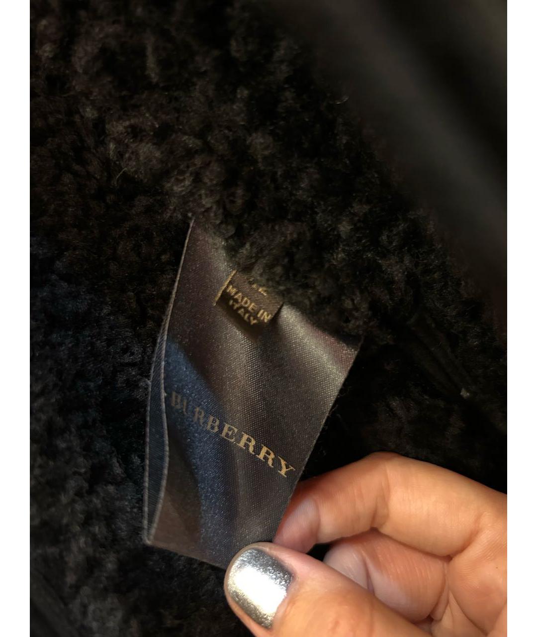 BURBERRY Черная дубленка, фото 5