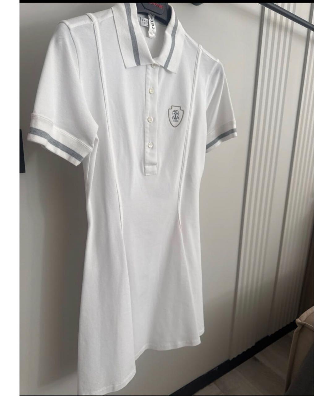 BRUNELLO CUCINELLI Белые хлопковые спортивные брюки и шорты, фото 4