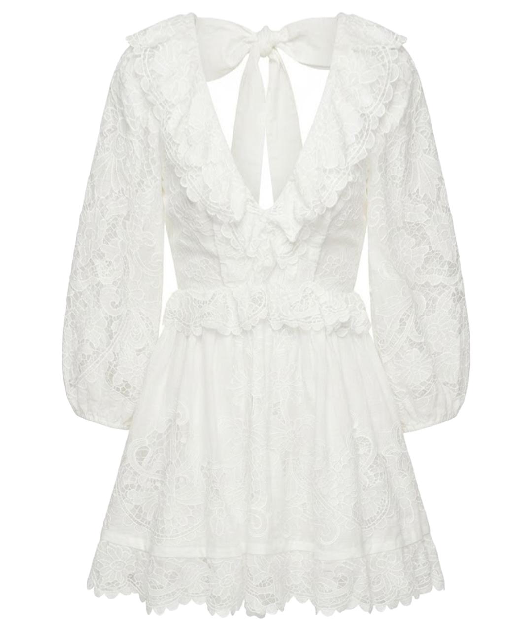 ZIMMERMANN Белое хлопковое повседневное платье, фото 1